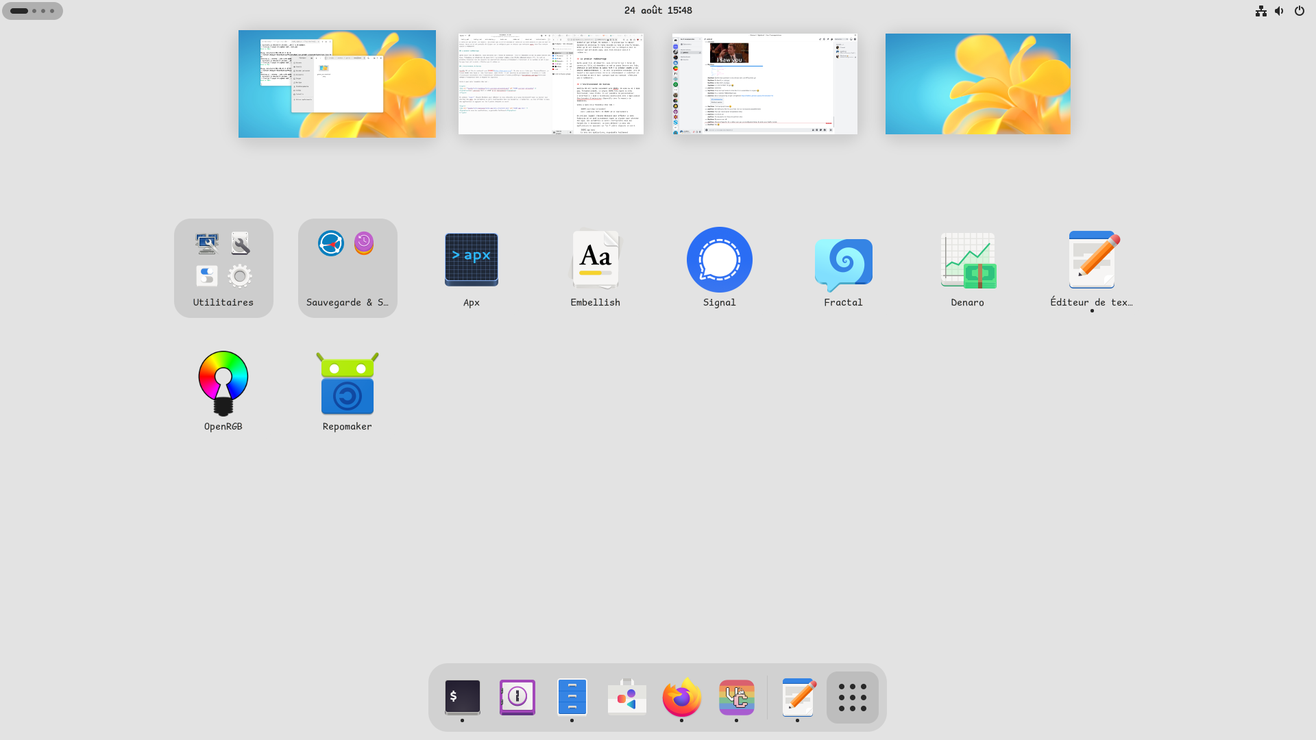 GNOME app menu